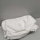 Seasonwood White Ruffle Shower Curtain Farmhouse Shower Curtain 72 X 78 inch Fabric Shower Curtains with Buttons & White Ruffles for Bathroom Bathtubs Decor Accessory