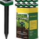 Pack of 4 Green, Solar Powered Mole Repellent for Lawns Gopher Groundhog Repeller Deterrent Stakes for Outdoor Vole Armadillo No Killer No Trap Hurt