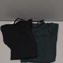 V FOR CITY Women's Shelf Bra Camisole Tops Adjustable Spaghetti Strap Cami Tank Cotton Undershirts 2 Pack (Medium, Black/Dark Green)