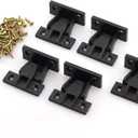 5pcs Plastic Quick Fitting Furniture Panel Joint Bracket Fast Installation Push-On Clips Corner Buckle for Cabinet Wardrobe Mounting Roman Column Connection Black