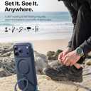 TORRAS Q3 Rugged for iPhone 17 Pro Case with 360 Rotating Magnetic Stand, Fit for MagSafe, 16FT Mil-Grade Drop Protection, Side Anti-Slip Grip, Camera Control Button, Microfiber Lining, Deep Blue