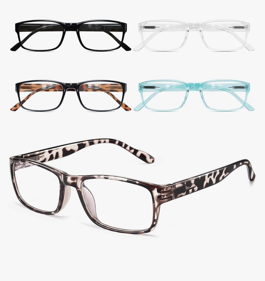 Gaoye Professional Reading Glasses for All Day - Computer Readers with Blue Light Protection - Value Pack, +2.