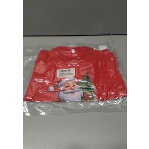 Unisex Toddler Merry Christmas Print Sweatshirts Kid Xmas Crew neck Pullover Shirts Sweater Child Warm Long Sleeve (Red)