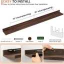 Dreamland Picture Ledge Shelf for Wall, Floating Shelves Set of 2, 48 Inch Long Floating Shelves with Lip for Living Room, Bedroom, Bathroom, Kitchen, Walnut