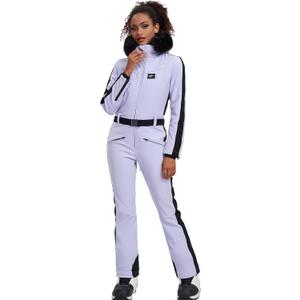 YEEFINE Women's One Piece Ski Suit Waterproof Snowsuits Snowboard Suit Onesies Jumpsuits Winter Outdoor Snow Suits (Purple)