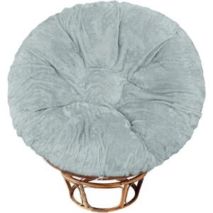 Shaggy Cover for Papasan Cushion, Shaggy Papasan Chair Cushion Cover, Fluffy Plush Faux Fur Zippered Slipcover Only, Removable Papasan Cushion Covers (B, 55 * 55in)
