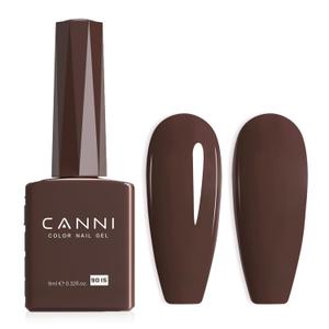 CANNI Brown Gel Nail Polish, 1Pcs Dark Brown Gel Polish Chocolate Coffee Color High Gloss Soak Off U V Nail Manicure Salon DIY