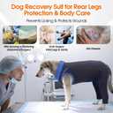 Lelepet Dog Recovery Suit for Rear Legs,Dog Pants to Prevent Licking,Lick Sleeve for Dogs Rear Legs Abdomen,Dogs Leg Sleeve to Stop Licking,Doggy Onesie for Surgery Female Male,Pet Cone Alternative, XL