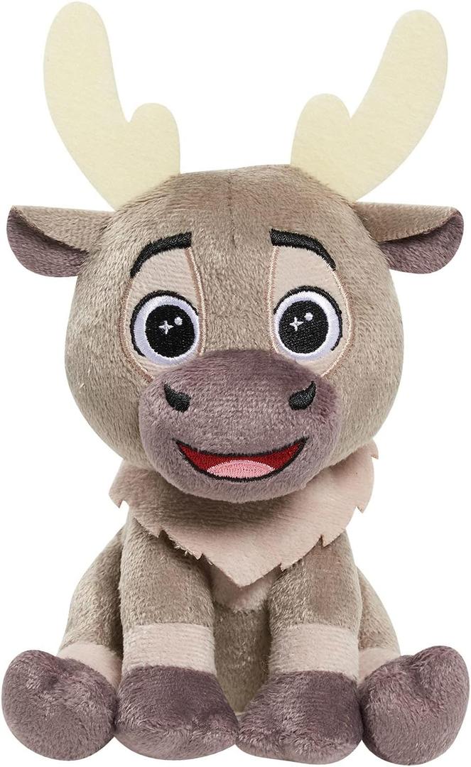 Disney Frozen Talking 6-inch Small Plushie Toy, Sven, Stuffed Animal, Reindeer, Batteries Included, Kids Toys for Ages 3 Up by Just Play