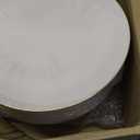 Bestluck 100PCS Pink Gold Plastic Plates, Pink Disposable Plates for Party, Wedding and Valentine's Day, Include 50 Dinner Plates, 50 Dessert Plates for 50 Guests