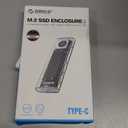 ORICO 40Gbps M.2 NVMe SSD Enclosure with Built-in Cooling Fan, Tool-Free External Hard Drive Enclosure, Support 2230 2242 2260 2280(M Key), Compatible with Thunderbolt 3/4 USB4/3.2/3.1/3.0/2.0-TCM2U4