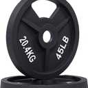 Signature Fitness Standard 1-Inch Cast Iron Plate Weight Plate for Strength Training and Weightlifting
,  45LB (Pair)