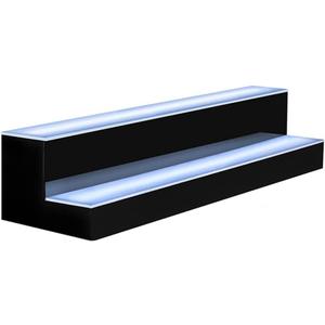 RGB LED Lighted Liquor Bottle Display Shelf, LED Bar Shelves for Liquor, Acrylic Lighted Liquor Bottle Shelf for Home Commercial Bar, Remote Illuminated Bottle Shelf Remote Control (40 inch, 2-Step)