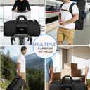 90L Rolling Duffel Bag with Wheels, 4-way Carry Foldable Large Travel Duffle with Backpack Straps & Shoe Compartment, Heavy Duty Luggage for Weekend, Camping, Moving, Includes 3 Organizers