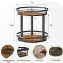 LAMU 10'' Wood Lazy Susan Spice Rack Organizer, 2 Tier Spice Organization for Cabinet, Countertop, Kitchen, Table Top, Pantry, Condiment and Seasoning Rack Organizer
