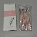 MSQ Eye Makeup Brushes Set with Soft Synthetic Hairs & Real Wood Handle for Eyeshadow, Eyebrow, Eyeliner, Blending (Pink), 7 pcs