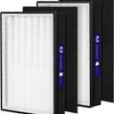2 Pack A2 HEPA Replacement Filter Compatible with 3M Filtrete Room Air Purifier Models FAP-C02-A2, FAP-C03-A2, FAP-T03-A2, Part # 1150101