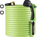 SPECILITE Flexible Garden Water Hose 25 Ft, Heavy Duty, Lightweight and Leak-Proof Pipe× 1/2 In, 3/4" Brass Swivel Fittings,Burst 600 PSI, Non-Expandable, Kink-Proof, For Car, Yard, Outdoor, Lawn