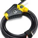 Master Lock Black and Yellow Python Cable Lock with Key, Outdoor Lock for Bikes, Trail Cameras, and Other Equipment, 6 Foot Long x 3/8-Inch Diameter, 8413DPF