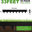 Hugeleaf Metal Landscape Edging, 40” L x 6.5” H Metal Edging for Landscaping with 11Pcs Stakes, Metal Garden Edging Pack of 10 (33 Feet Total Length)