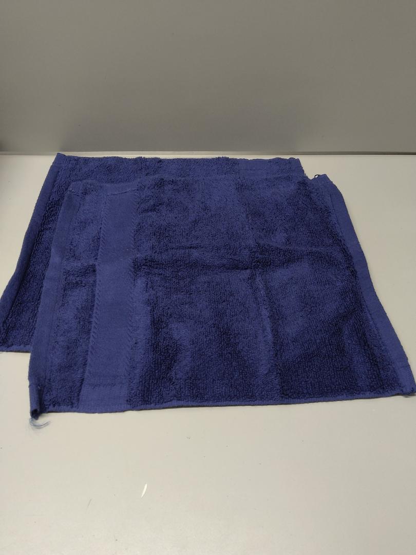 Softolle 100% Cotton Washcloths 2 Pack (12x12 Inches) Soft, Highly Absorbent Washcloth, Face Towels, Wash Cloths for Face, Ring Spun, Bulk Pack (Navy Blue