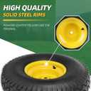 (2-Pack) 20x8.00-8 Rear Tire and Wheel Assemblies - 4 Ply Tubeless Tire Compatible Replacement for Riding Lawn Mowers - 3/4" Borehole, 3.5" Offset Hub and 3/16" Keyway