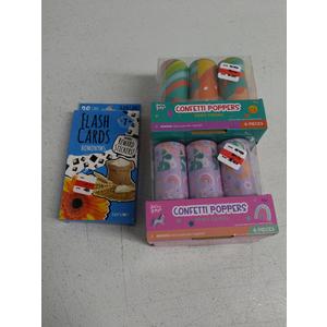 Confetti Poppers 6 Pieces Pack Of 2, Flash Cards 36