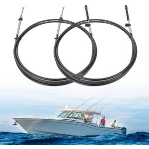 GEN 1 Boat Outboard Throttle and Shift Control Cables, 33C Remote Cable Replacement, Compatible with Mercury, MerCruiser, Mariner, Force Motor Engines, Replace CC179 Series (2PCS), 16FT