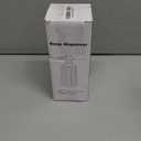 Small Soap Dispenser for Bathroom and Kitchen, Modern Farmhouse Striped Style Plastic Hand Soap Dish Soap Dispenser with Pump Matte White