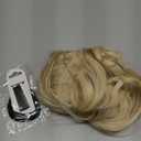 Claw Clip Ponytail Extension 18" Clip in Wavy Ponytail Hair Extensions Long Pony Tails for Women Extensions Ash Blonde Mix Light Bleach Blonde Wave Hairpiece