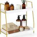 2-Tier Bathroom Counter Organizer, Wood Countertop Organizer for Bathroom Decor, Bathroom Organizers and Storage, Skincare Organizers for Vanity , Counter Storage Shelf for Bedroom Kitchen Office, Medium