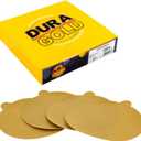 Dura-Gold Premium 6" Gold PSA Sanding Discs - 320 Grit, Box of 50 - Self Adhesive Stickyback Sandpaper for DA Sander, Finishing Coarse-Cut Abrasive - Sand Automotive Car Paint, Woodworking Wood, Metal