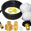 12FT F273684 Propane Hose with 2-Stage Regulator, POL Fitting & 3/8" Propane Adapter, F273684 Propane Hose Compatible with Vent-Free Heater, RV, Gill, Gas Stove, Generators, and More.