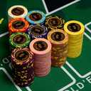 13.5 Grams Clay Poker Chips Blank Chips Casino Poker Chips 40mm Large Chips Pack of 50 Pieces