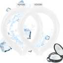 2PCS Neck Cooling Tube with Cold Insulated Bag,Reusable Ice Neck Ring Wearable Body Cooling Products for Summer Heat (White*2)