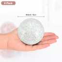 M METERXITY 6-Pack Decorative Ball for Bowls, 3 Inch Mosaic Glass Balls Decorative Glass Orbs for Home Decor/Dining Tables/Wedding Party/Coffee Table/Centerpiece Decor [White]