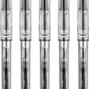 5PCS Jinhao 619 Resin Fountain Pen Set, Iridium Extra Fine Nib Smooth Writing Pen with Ink Converter (Transparent)