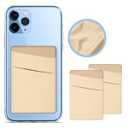 YINHEXI 2Pack Phone Wallet Card Holder, Cell Phone Wallet Stick on Credit Card Holder for Cell Phone & Phone Case, Slim Wallet Compatible with All Smartphones (Gold)