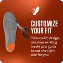 Sof Sole Arch TTF Insoles - Contoured Arch Support for Plantar Fasciitis, Heel Pain Relief, Foot Fatigue, and Blister Prevention - Gel Cushioning, Trim-to-Fit, Walking, Active Lifestyles, Women's 5-11 (Gray)