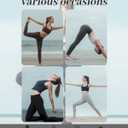 Women's High Waisted Moisture - Wicking Yoga Leggings with Pockets, Reflective Stripes & Shirt Loop for Active Lifestyle (M)