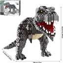 CSNRHG Dinosaur Tyrannosaurus Rex Model Decor Micro Mini Blocks Velociraptor Building Blocks Toy Birthday for Age 6+ Children Adults Teens 1530 Pieces
