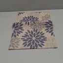 Artoid Mode Floral Vinyl Plistic Placemats Set of 6, Heat Resistant Washable Non-Slip PVC Place Mats for Party Kitchen Dining Decor, Blue Grey (12" x 18", Rectangular 6 Pcs)