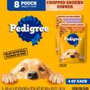 PEDIGREE® Wet Dog Food Chopped Ground Dinner 8ct With Hearty Chicken and Beef, Bacon and Cheese Flavor
 BBD 04/2026
