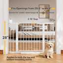 InnoTruth 29.6-44.6 in Wide Baby Gate for Stairs and Doorways, White