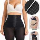 WLWLNUXI Shapewear Tummy Control Shorts for Women (Black, Large) (Black)