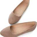 Stunner Women Cute Slip-On Ballet Shoes Soft Solid Classic Pointed Toe Flats (9, Upgrade Khaki)