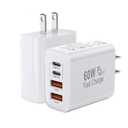 60W USB C Charger Block,2Pack 4-Port GaN USB C Charger Fast Charging Wall Plug Dual Type C+Dual USB-A Port Multiport Power Adapter Cube for iPhone 17 Pro Max/16e/15/14/13/12/11,iPad Pro/Air/Mini (White)
