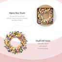 22 Inch Spring Wreath Front Door Wreaths with Colorful Eggs, Flowers and Berries for Easter, Spring Home, Porch, Wall, Party and Indoor Decoration