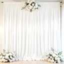 White Glitter Satin Backdrop Curtain for Parties 10x10FT Shimmer Photo Backdrop Drapes Non-Wrinkle Sparkle Drapes for Backdrop,Back Drop Cloth for Wedding Baby Shower Birthday Christmas Decorations