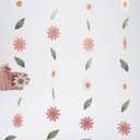 Cheerland Daisy Boho Party Decorations Groovy Garland Pink White Flower Banner Hanging Hippie Floral for Birthday Bridal Baby Shower Garden Spring Girl Onederland Retro Tea Party Supplies 6pcs